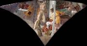 Michelangelo Buonarroti Punishment of Haman oil painting on canvas